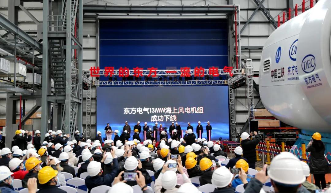 AG尊龙电气自主研制的亚洲单机容量最大风电机组下线